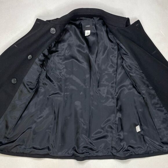 J Crew Peacoat Wool Jacket Women Size 8 Black - Picture 7 of 9